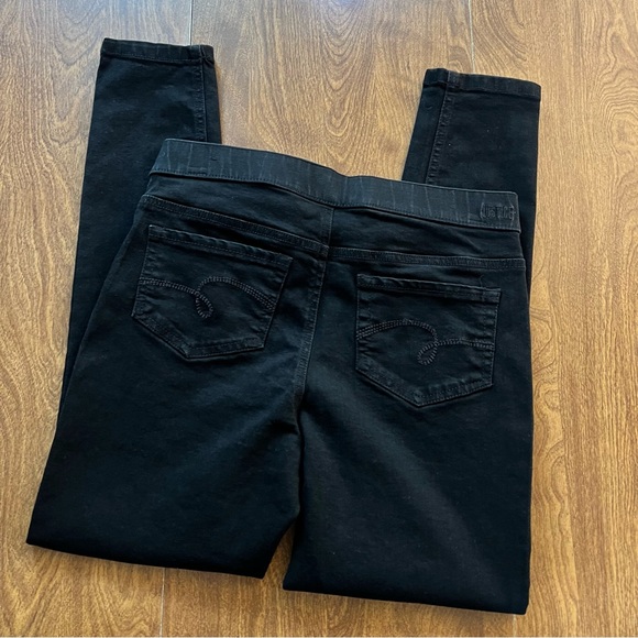 Justice Black Denim PullOn Mid Rise leggings Pants kids size 12 plus - Picture 2 of 9